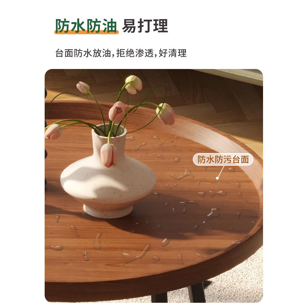 小茶几沙发边几边柜圆桌子简易家用移动床头桌小户型木桌迷你置物 - 图0