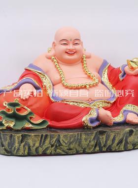 包邮树脂神像宽体弥勒佛大肚弥勒佛笑佛布袋和尚家用工艺摆件12寸
