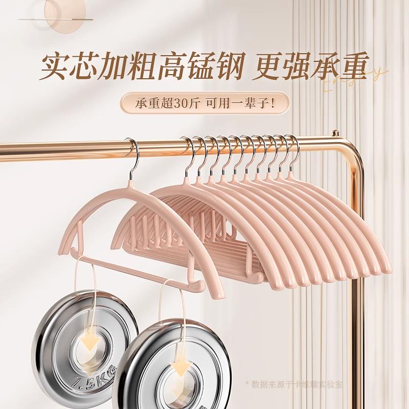 卡维瑞衣架家用不鼓包大衣架子防肩角衣服挂架衣挂晾衣服无痕架子 - 图2