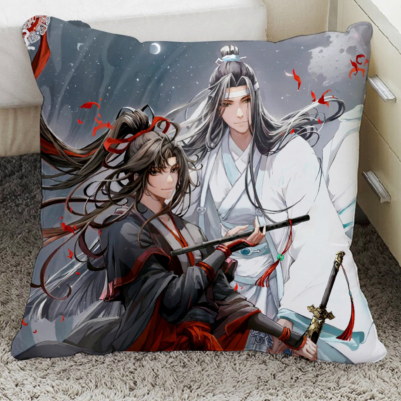 魔道祖师周边抱枕头魏无羡蓝忘机定制二次元动漫毛绒公仔等身玩偶-图1