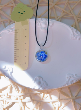 Y6孤品蓝色幻境 原创手作琉璃项链吊坠艺术品风格ins风高级感项链