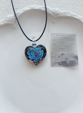 New1原创设计璎珞琉璃吊坠手工定制项链百搭秋冬复古风个性ins风