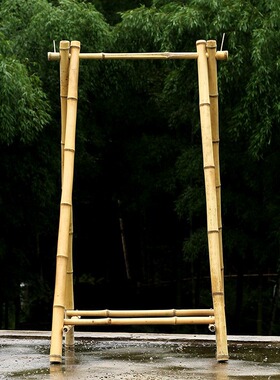 竹架子展示架竹子架子迎宾架造景装饰古风支架露营婚庆礼道具竹筒