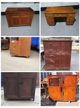 民俗怀旧老物件八十年代老家具橱柜复古老柜子木桌子道具装饰摆件