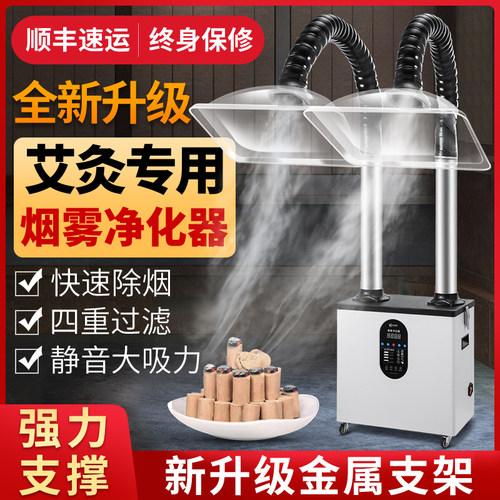 艾灸烟雾净化器家用养生馆艾灸排烟机移动式除烟仪器吸抽烟机系统 - 图0