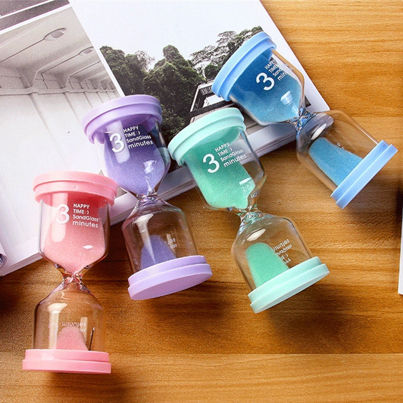 沙漏计时器儿童可调节创意礼品可爱玩具防摔儿童摆件塑料木质刷牙 - 图3
