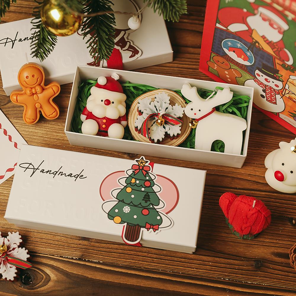 圣诞蜡烛圣诞节氛围感手提香薰蜡烛浪漫创意可爱节日装饰手工烛光 - 图1