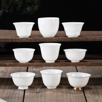 High-bone porcelain tea set ultra-thin tyre three-only cover bowl Chaoshan kung fu tea set upscale bone porcelain lid bowl tea cup white porcelain home