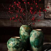 Jingdezhen Ceramic Vase Dry Flower Home Pottery Jar Flower Ware Table Pendulum Pieces Pottery hydroponic living room decorations flower arrangements