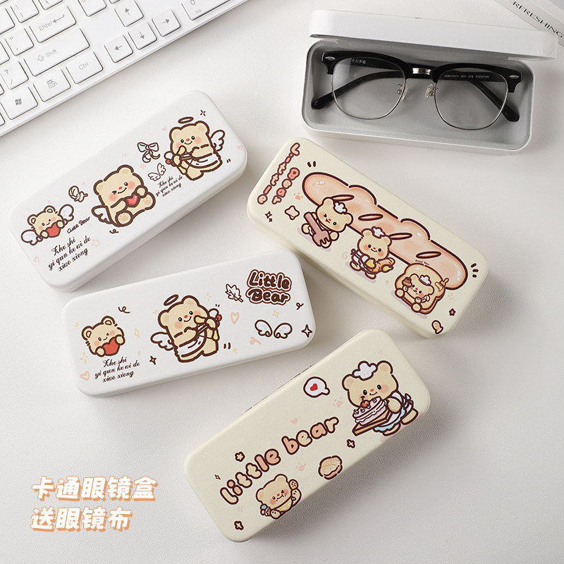 可爱熊猫眼镜盒便携女高级感防压防摔卡通眼镜盒子近视墨镜收纳盒,淘宝优惠券,粉丝福利购,淘宝优惠卷