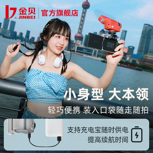 【支持消费券】金贝hi5复古机顶闪光灯单反微单数码相机摄影外置热靴灯小型便携外拍灯适用富士佳能索尼通用 - 图2