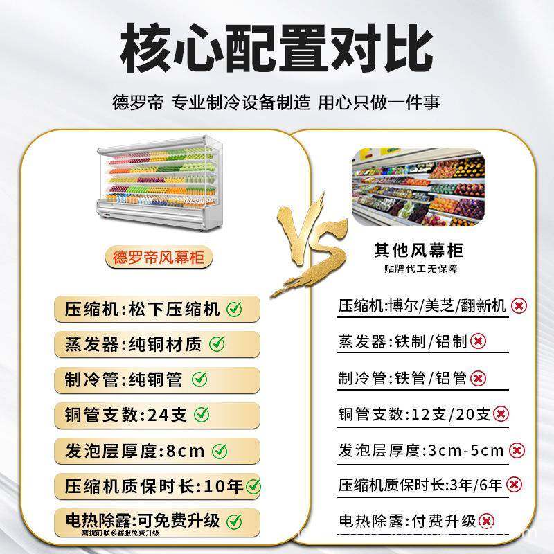 风幕柜商用水果保鲜柜超市冷藏展示柜蔬菜牛奶陈列柜风冷饮料柜,淘宝优惠券,粉丝福利购,淘宝优惠卷