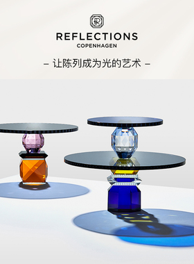 丹麦Reflections Copenhagen反射哥本哈根Dallas水晶托盘乔迁礼物