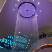 Pull Wire Water Curtain Flowing Water Landscape Waterfall Net Red Water Curtain Wall Digital Round Fiber Water Curtain Outdoor Waterscape Customize