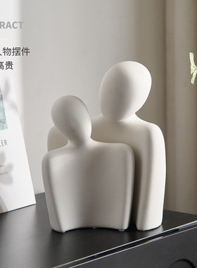 情侣艺术意式极简摆件酒柜客厅玄关电视柜搬家软装饰品乔迁礼品