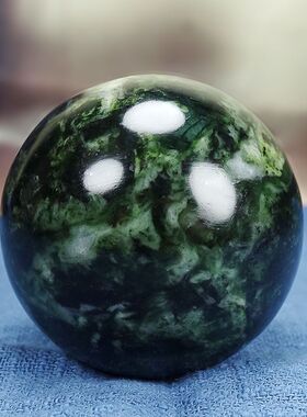 西藏药王石天然蛇纹石实心手球球手盘球手玩球