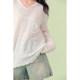 Basic House/Baijiahao Korean style hooded lace sweater women's summer and autumn gentle wind fresh long-sleeved blouse