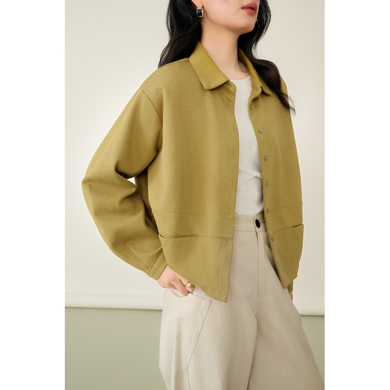 Basic House/百家好复古文艺翻领衬衫女冬季新款纯色长袖衬衣外套,淘宝优惠券,粉丝福利购,淘宝优惠卷