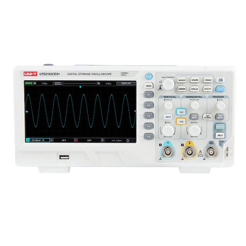 优利德UTD2102CEX+/2202CEX+台式数字存储示波器100M双通道示波器 - 图0