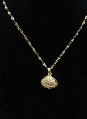 镶嵌珍珠贝壳项链吊坠