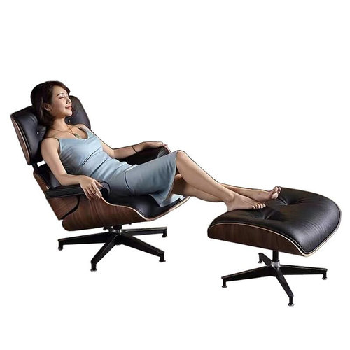 伊姆斯躺椅eames北欧设计师单人沙发椅轻奢旋转升降休闲老虎椅-图2