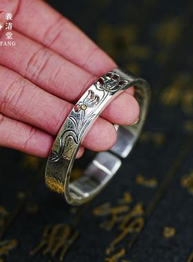 999纯银凤舞吉祥手工手镯