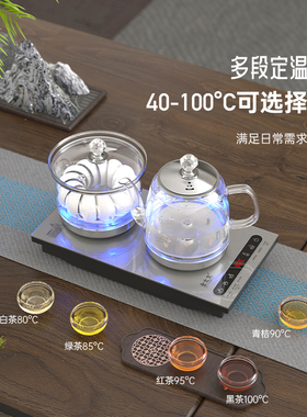 全太太烧水壶双上水玻璃智能