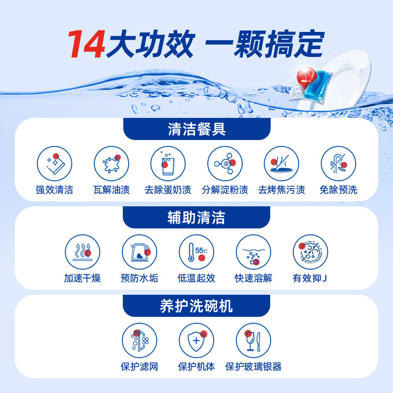 finish亮碟三合一洗碗凝珠洗碗机专用洗涤剂机体清洁剂洗碗粉块盐,淘宝优惠券,粉丝福利购,淘宝优惠卷