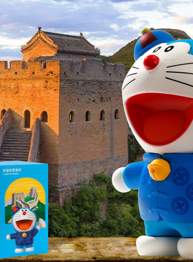 哆啦A梦哆啦A梦环游世界盲盒叮当猫手办公仔卡通玩偶桌面摆件