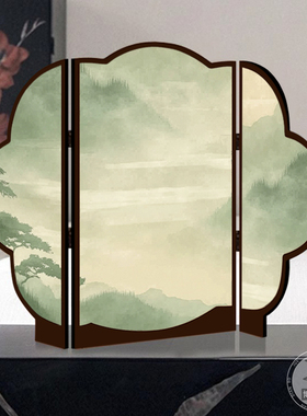 新中式小屏风桌面摆件客厅边柜