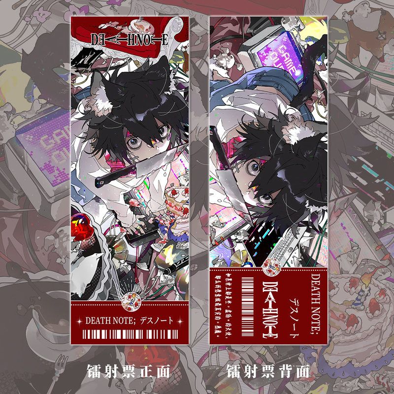 死亡笔记漫画周边人物钥匙扣吧唧明信片镭射票小卡套装学生 - 图0