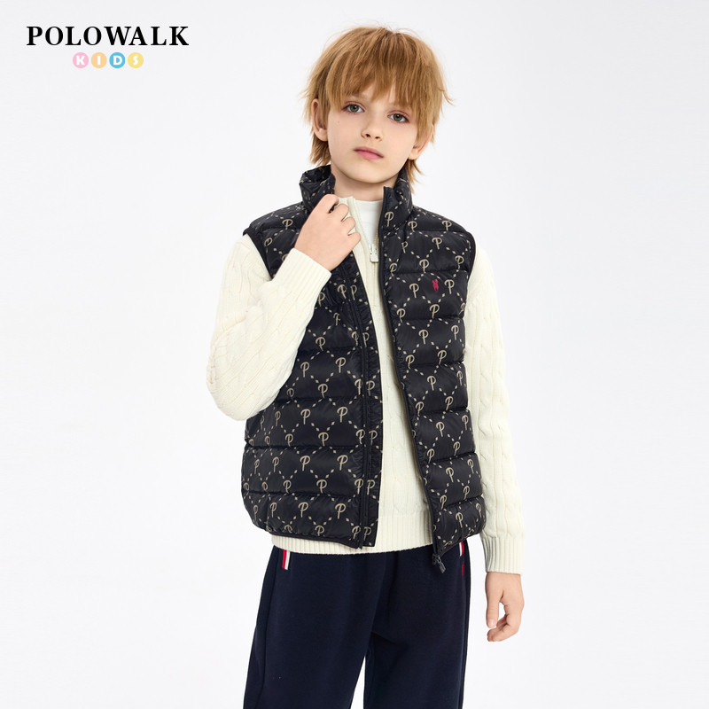 POLOWALK童装儿童马甲秋季新款男童女童羽绒服马夹外套背心,淘宝优惠券,粉丝福利购,淘宝优惠卷