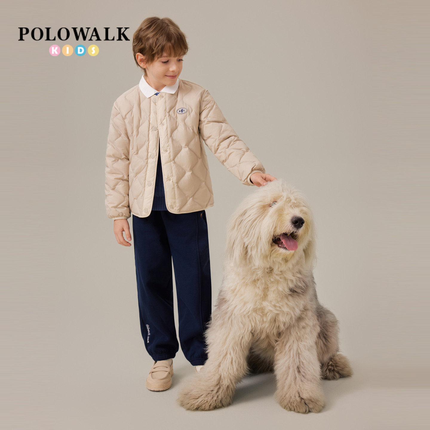 POLOWALK童装男女童羽绒服2025秋冬新品菱格时尚轻薄大童羽绒外套 - 图3