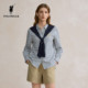 POLOWALK Women's 2026 Spring New Arrival Women's Long-Sleeved Shirt Fashionable and Versatile Striped Shirt ສໍາລັບແມ່ຍິງ