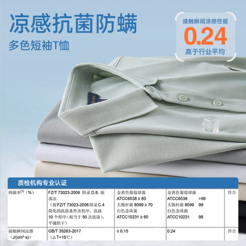 【3A抗菌+凉感】POLOWALK短袖POLO衫男夏季新款保罗短袖衫翻领T恤 - 图0