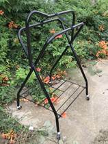 Saddle rack saddle rack ground type saddle rack saddle swing frame with wheel roller foldable saddle horse with namedacequestrian