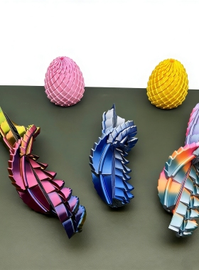 3D打印可变形齿轮蛋益智玩具
