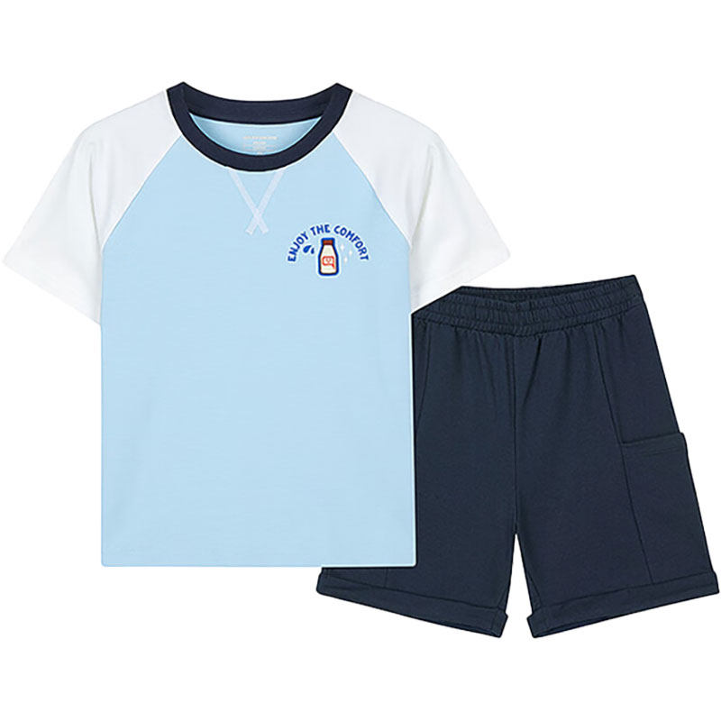 Skechers/斯凯奇正品汉口二厂联名夏季儿童短袖短裤运动套装,淘宝优惠券,粉丝福利购,淘宝优惠卷