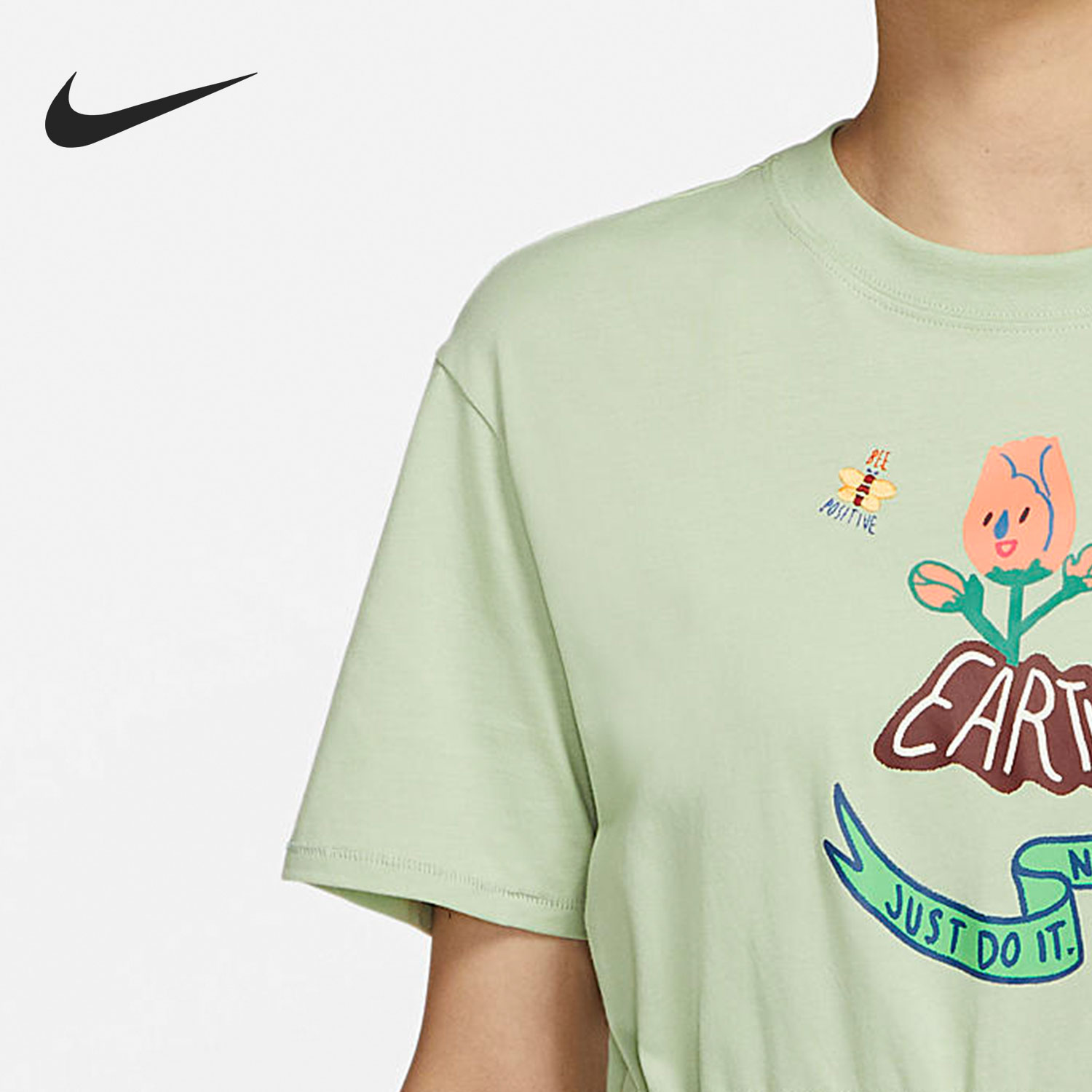 Nike/耐克正品女子印花运动休闲圆领短袖连衣裙 DM7911-316 - 图0