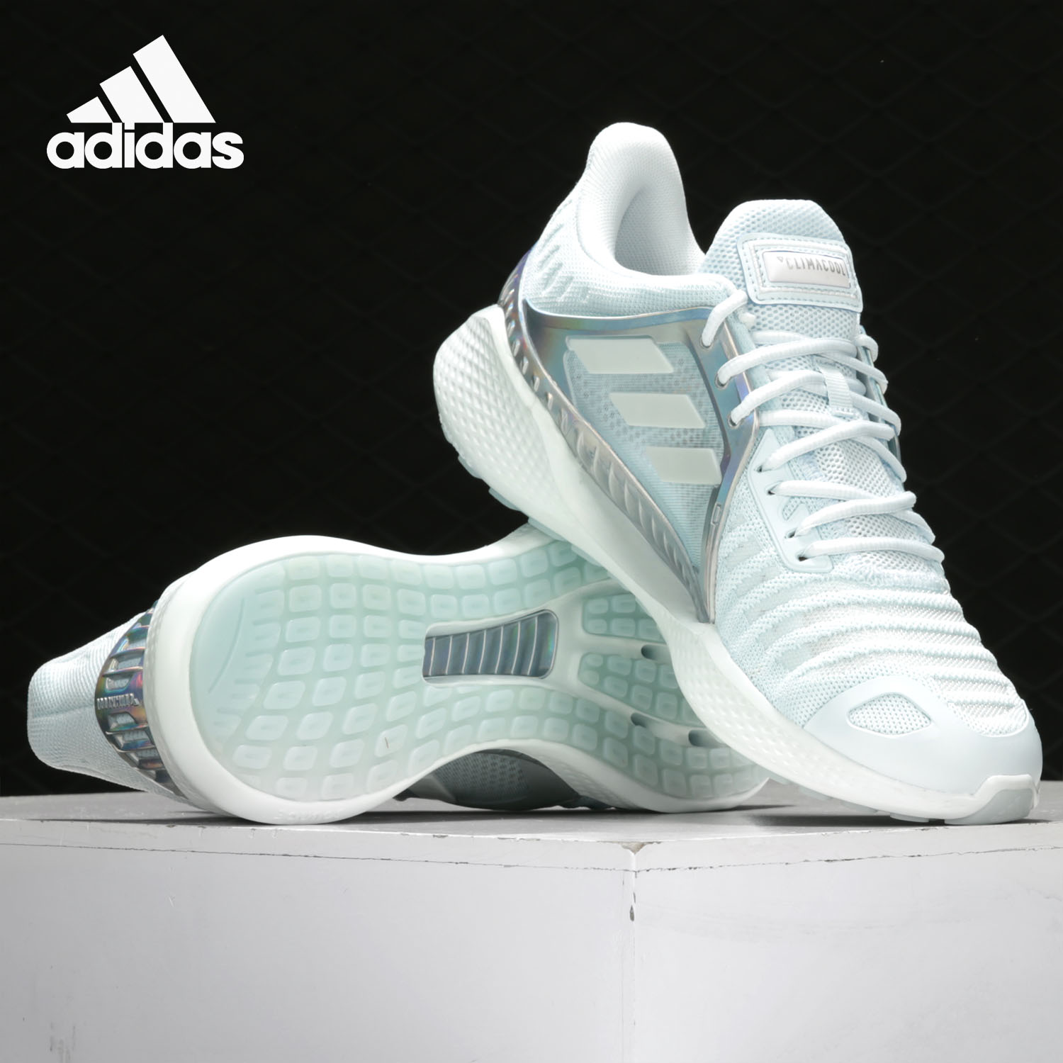 Adidas/阿迪达斯正品 CLIMACOOL 清风男女透气缓震跑步鞋EF2013 - 图1