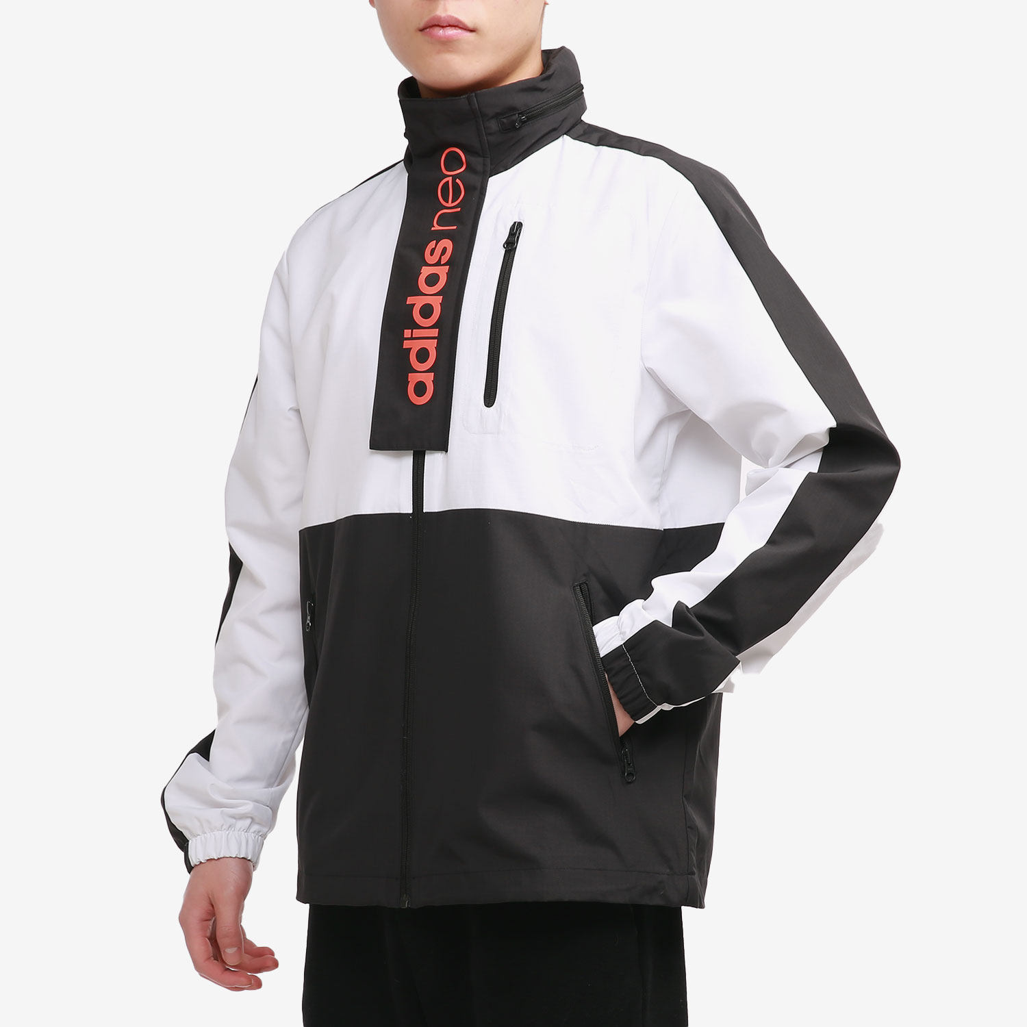 Adidas/阿迪达斯正品neo新款男子运动服休闲防风撞色外套 H53022,淘宝优惠券,粉丝福利购,淘宝优惠卷