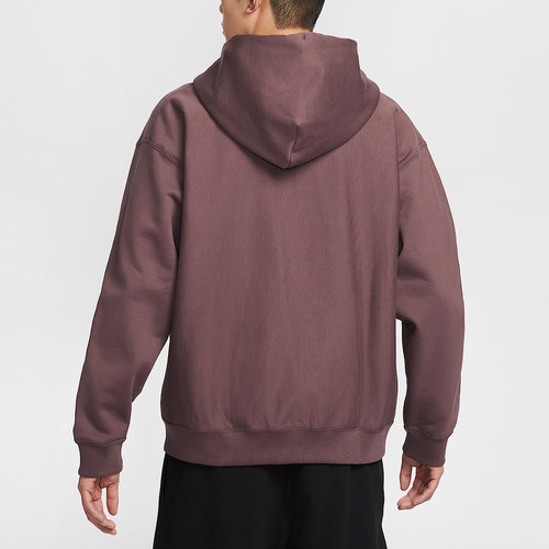 Nike/耐克正品Solo Swoosh男士休闲连帽刺绣运动卫衣HV1085-502 - 图0