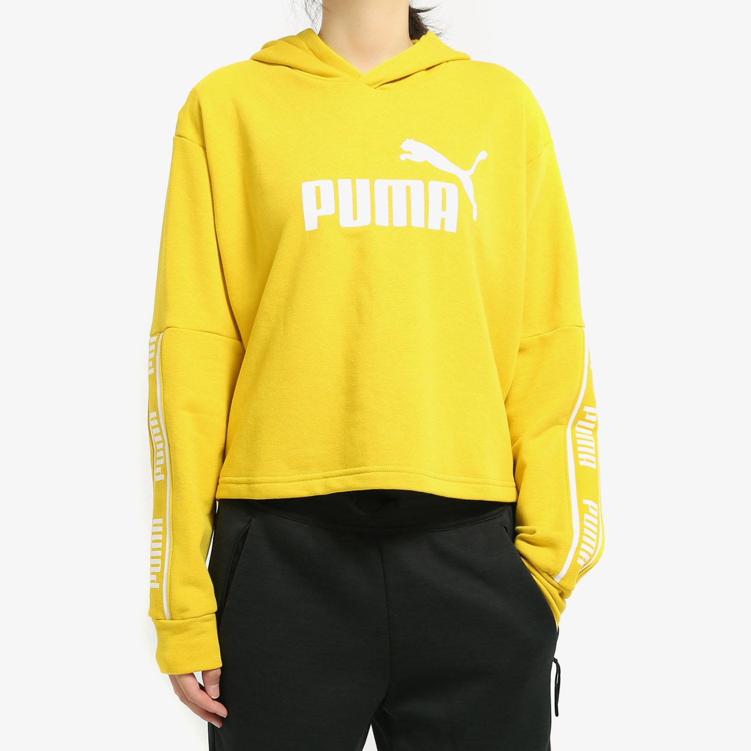 PUMA/彪马正品当季新款 女子春秋休闲连帽卫衣Amplified 581059 - 图0