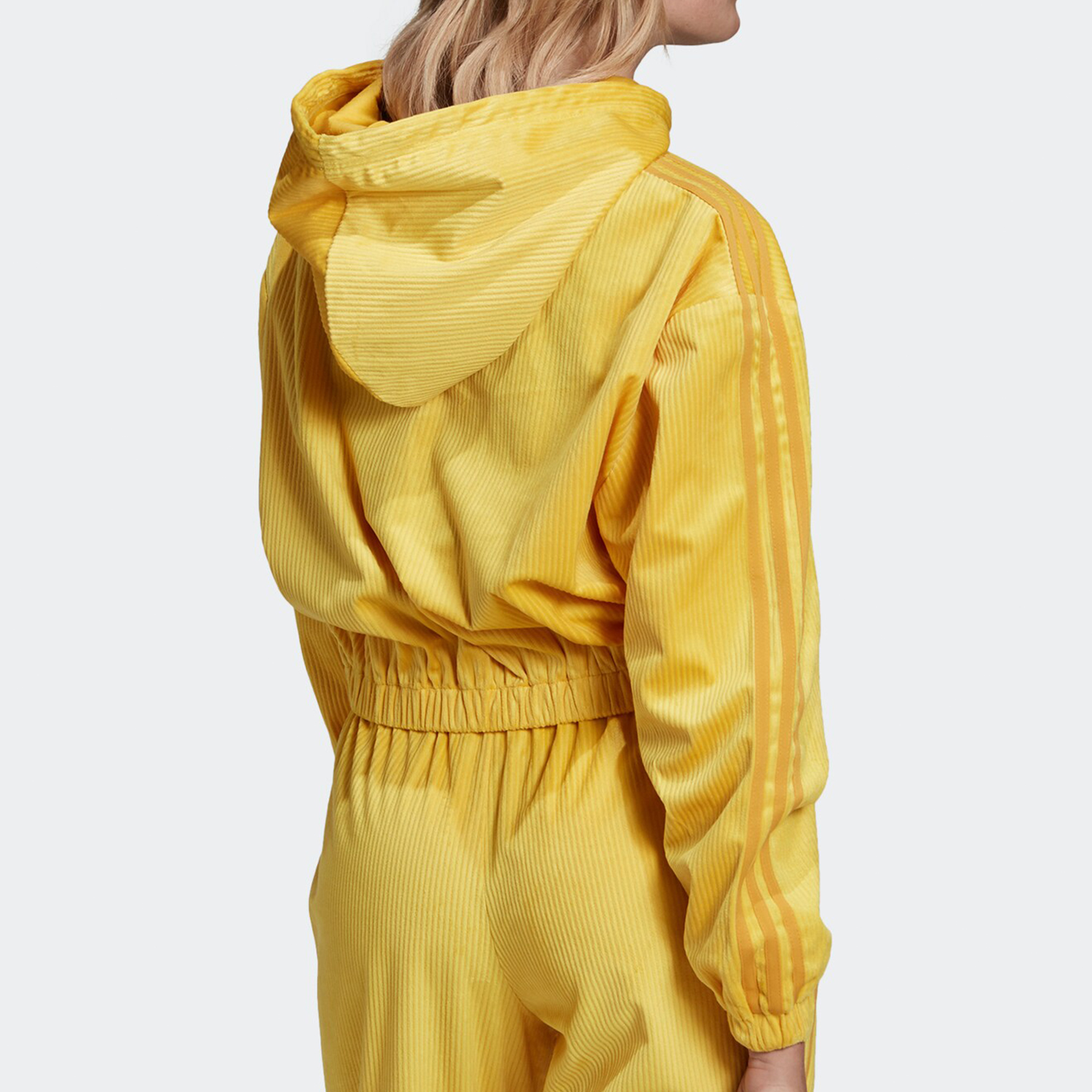 Adidas/阿迪达斯正品三叶草女士连帽时尚潮流夹克外套GU0827 - 图1