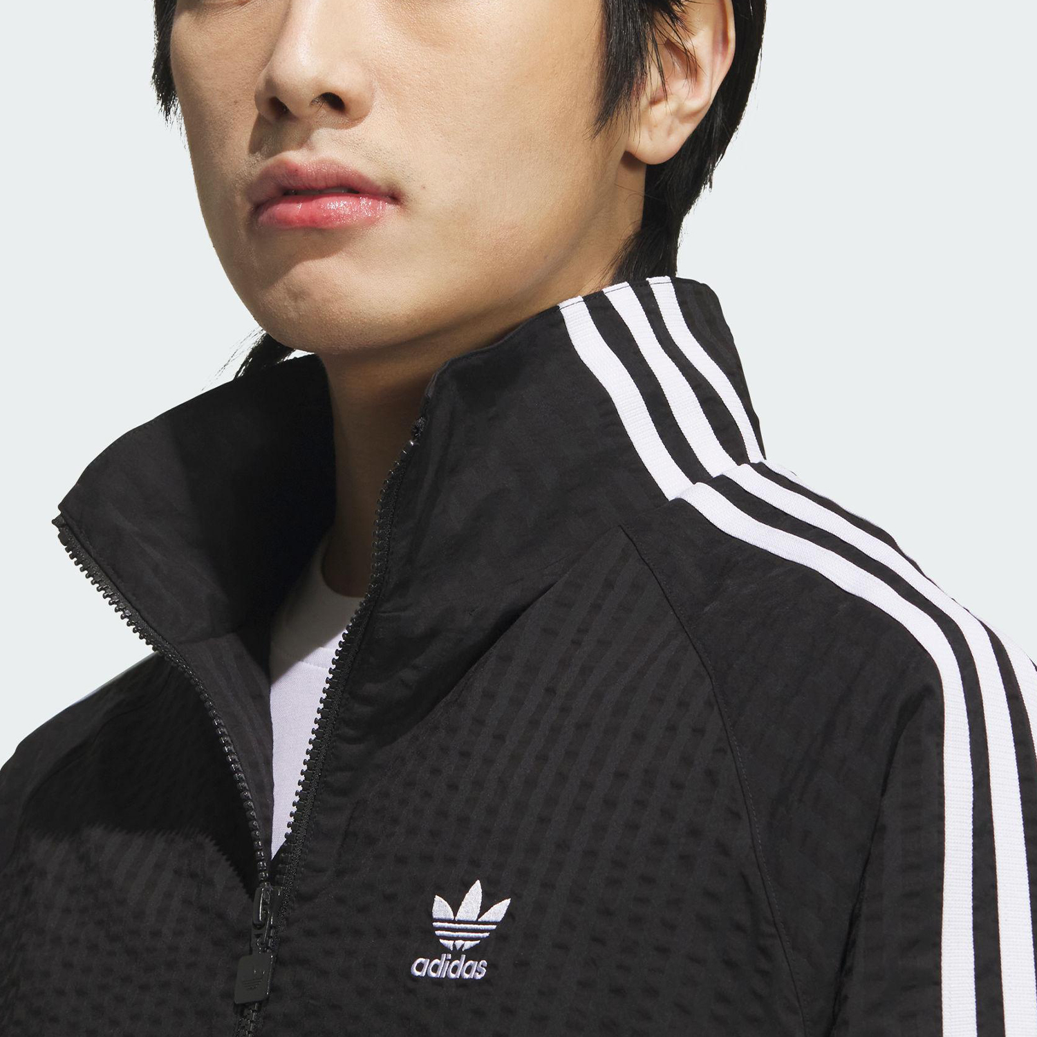 Adidas/阿迪达斯正品三叶草男士运动双拉链立领夹克外套KC2605 - 图2