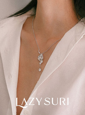 LAZYSURI懒苏芮珊瑚项链纯净素雅