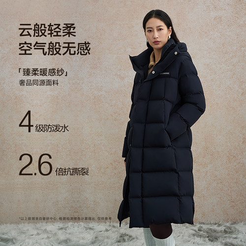 皇家至尊2.0玛莎黑金女款羽绒服冬季95%雁鸭绒2026新款长款外套 - 图0