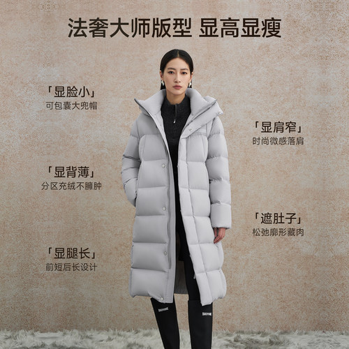 皇家至尊2.0玛莎黑金女款羽绒服冬季95%雁鸭绒2026新款长款外套 - 图2