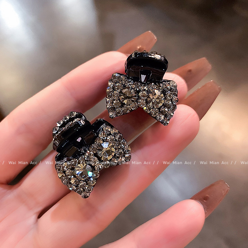 气质小巧精致钻韩系蝴蝶结时尚百搭侧边碎发网红发夹法式水钻新年,淘宝优惠券,粉丝福利购,淘宝优惠卷