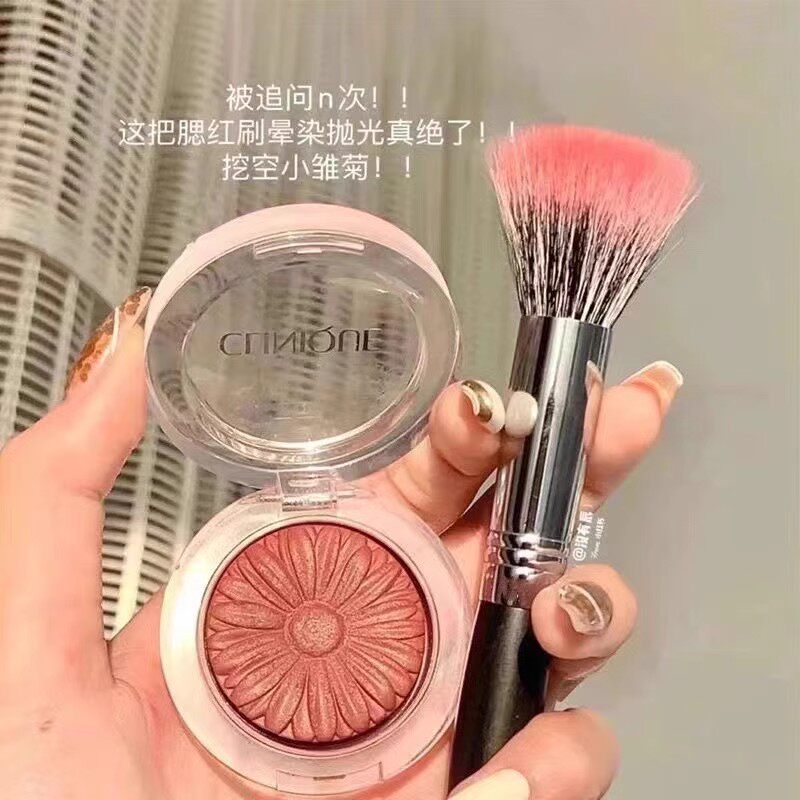 王*霏同款羊毛点彩刷腮红刷遮瑕刷大号沧州动物毛软毛化妆刷便携